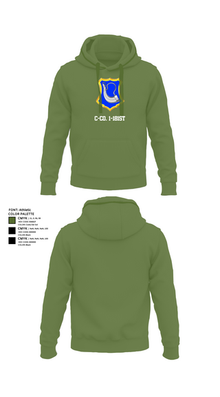 Hoodie, C-Co. 1-181st, National Guard, Teamtime, Team time, sublimation, custom sports apparel, team uniforms, spirit wear, spiritwear, sports uniforms, custom shirts, team store, custom team store, fundraiser sports, apparel fundraiser