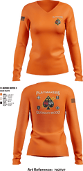 ECDC 95570768 Women's Long Sleeve V-neck Shirt - 5