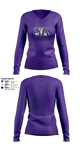 Womens Long Sleeve Vneck Shirt, Shadow Ridge Middle School, Men's Soccer, Teamtime, Team time, sublimation, custom sports apparel, team uniforms, spirit wear, spiritwear, sports uniforms, custom shirts, team store, custom team store, fundraiser sports, apparel fundraiser