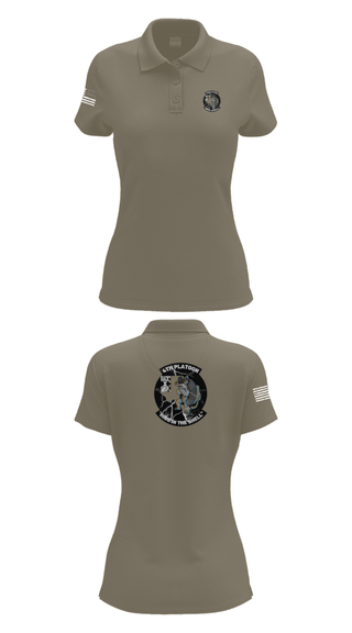 Women's Short Sleeve Performance Polo, 90th ASB B co 4Th Platoon, Army, Teamtime, Team time, sublimation, custom sports apparel, team uniforms, spirit wear, spiritwear, sports uniforms, custom shirts, team store, custom team store, fundraiser sports, apparel fundraiser
