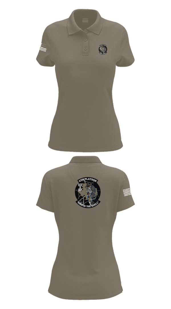 Women's Short Sleeve Performance Polo, 90th ASB B co 4Th Platoon, Army, Teamtime, Team time, sublimation, custom sports apparel, team uniforms, spirit wear, spiritwear, sports uniforms, custom shirts, team store, custom team store, fundraiser sports, apparel fundraiser