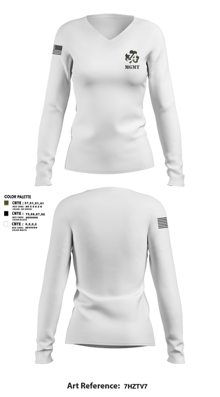 Womens Long Sleeve Vneck Shirt, 34 mgmt, , Teamtime, Team time, sublimation, custom sports apparel, team uniforms, spirit wear, spiritwear, sports uniforms, custom shirts, team store, custom team store, fundraiser sports, apparel fundraiser