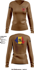 1221st TC 17596137 Women's Long Sleeve V-neck Shirt - 10