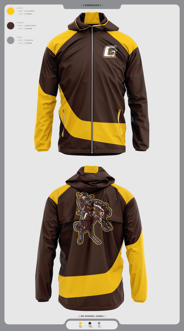 Windbreaker, Garden City Broncbusters, Golf, Teamtime, Team time, sublimation, custom sports apparel, team uniforms, spirit wear, spiritwear, sports uniforms, custom shirts, team store, custom team store, fundraiser sports, apparel fundraiser