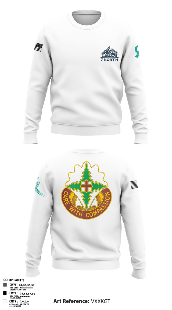 Crew Neck Sweatshirt, 627th Hospital Center, Army, Teamtime, Team time, sublimation, custom sports apparel, team uniforms, spirit wear, spiritwear, sports uniforms, custom shirts, team store, custom team store, fundraiser sports, apparel fundraiser