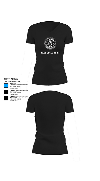 Next Level K9 Ky 91253546 Women's Short Sleeve V-neck Shirt - 37