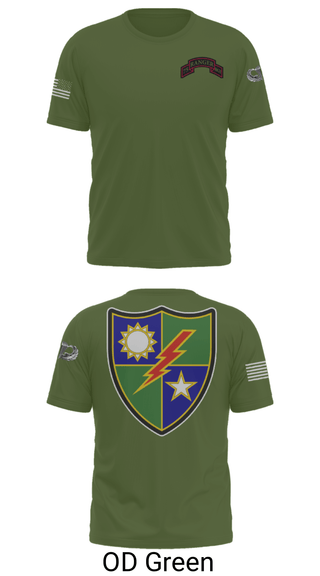 Old School Cotton Feel Shirt, 75th Ranger Regiment, Army, Teamtime, Team time, sublimation, custom sports apparel, team uniforms, spirit wear, spiritwear, sports uniforms, custom shirts, team store, custom team store, fundraiser sports, apparel fundraiser