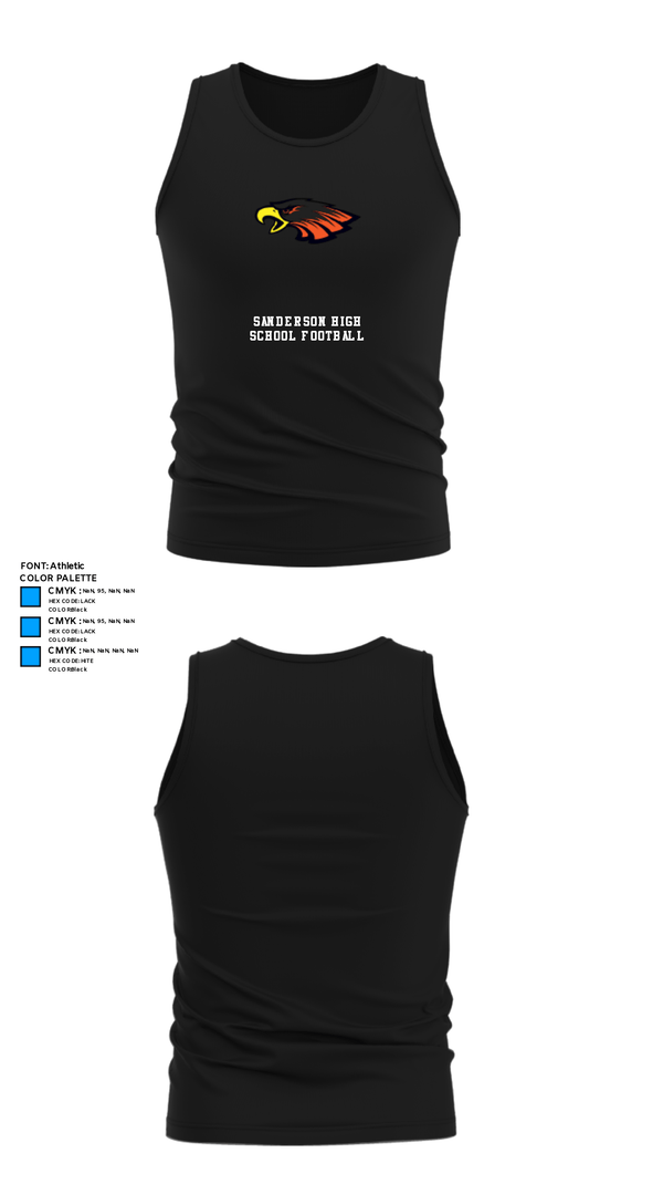 Tank Top, Sanderson High School Football, Football, Teamtime, Team time, sublimation, custom sports apparel, team uniforms, spirit wear, spiritwear, sports uniforms, custom shirts, team store, custom team store, fundraiser sports, apparel fundraiser