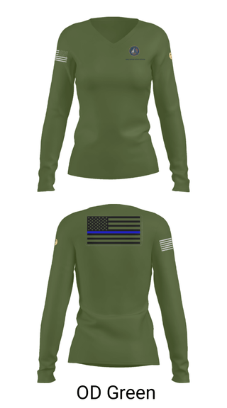 Womens Long Sleeve Vneck Shirt, NAVAL SUPPORT ACTIVITY BETHESDA SECURITY FORCES, Navy, Teamtime, Team time, sublimation, custom sports apparel, team uniforms, spirit wear, spiritwear, sports uniforms, custom shirts, team store, custom team store, fundraiser sports, apparel fundraiser