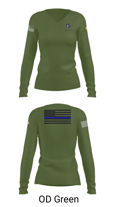 NAVAL SUPPORT ACTIVITY BETHESDA SECURITY FORCES 28838405 Women's Long Sleeve V-neck Shirt - 54