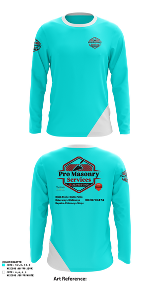Long Sleeve Performance Shirt, Pro Masonry Services LLC, , Teamtime, Team time, sublimation, custom sports apparel, team uniforms, spirit wear, spiritwear, sports uniforms, custom shirts, team store, custom team store, fundraiser sports, apparel fundraiser