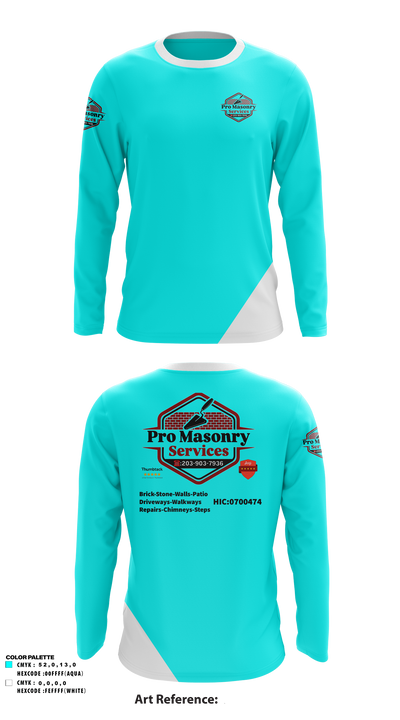 Pro Masonry Services LLC 30906743 Long Sleeve Performance Shirt 1
