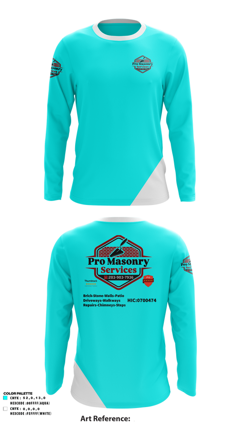Long Sleeve Performance Shirt, Pro Masonry Services LLC, , Teamtime, Team time, sublimation, custom sports apparel, team uniforms, spirit wear, spiritwear, sports uniforms, custom shirts, team store, custom team store, fundraiser sports, apparel fundraiser