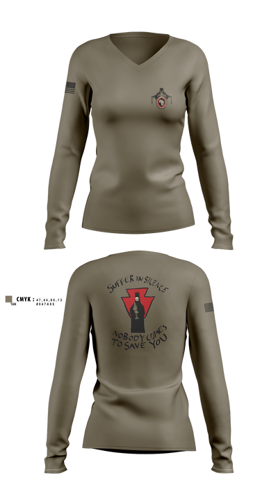 undefined Women's Long Sleeve V-neck Shirt - 2
