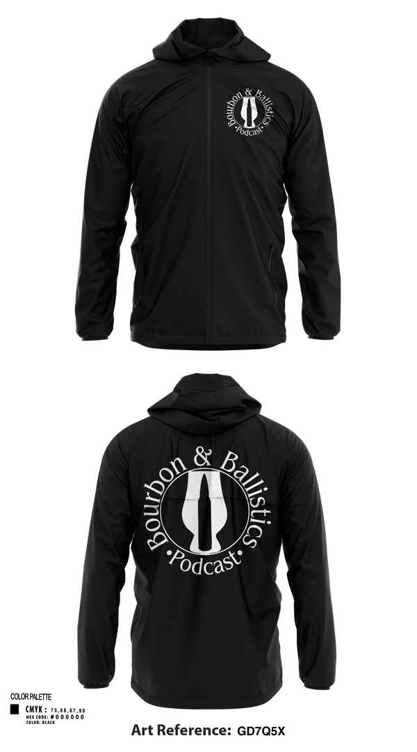 Windbreaker, Bpurbon and Ballistics Podcast, , Teamtime, Team time, sublimation, custom sports apparel, team uniforms, spirit wear, spiritwear, sports uniforms, custom shirts, team store, custom team store, fundraiser sports, apparel fundraiser