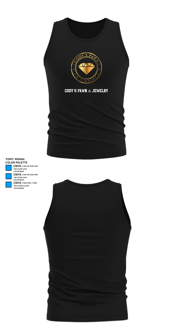Tank Top, Cody’s Pawn & Jewelry, , Teamtime, Team time, sublimation, custom sports apparel, team uniforms, spirit wear, spiritwear, sports uniforms, custom shirts, team store, custom team store, fundraiser sports, apparel fundraiser
