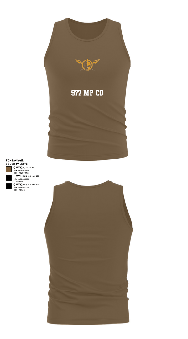 Tank Top, 977 MP CO, Army, Teamtime, Team time, sublimation, custom sports apparel, team uniforms, spirit wear, spiritwear, sports uniforms, custom shirts, team store, custom team store, fundraiser sports, apparel fundraiser