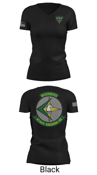 Women's Short Sleeve Vneck Shirt, VA-165 Boomers, , Teamtime, Team time, sublimation, custom sports apparel, team uniforms, spirit wear, spiritwear, sports uniforms, custom shirts, team store, custom team store, fundraiser sports, apparel fundraiser