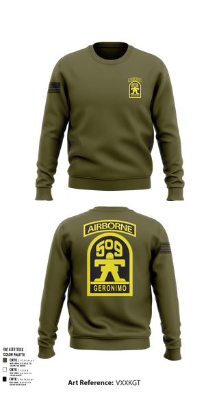Crew Neck Sweatshirt, Geronimo, Army, Teamtime, Team time, sublimation, custom sports apparel, team uniforms, spirit wear, spiritwear, sports uniforms, custom shirts, team store, custom team store, fundraiser sports, apparel fundraiser