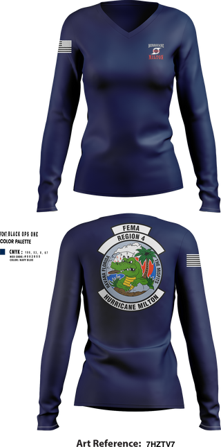 Womens Long Sleeve Vneck Shirt, , Fire Department, Teamtime, Team time, sublimation, custom sports apparel, team uniforms, spirit wear, spiritwear, sports uniforms, custom shirts, team store, custom team store, fundraiser sports, apparel fundraiser