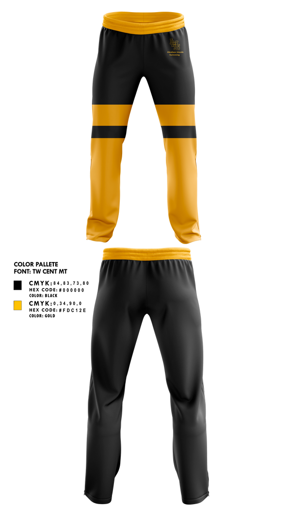 Sweatpants, Abraham Lincoln High School Swimming, Swimming, Teamtime, Team time, sublimation, custom sports apparel, team uniforms, spirit wear, spiritwear, sports uniforms, custom shirts, team store, custom team store, fundraiser sports, apparel fundraiser
