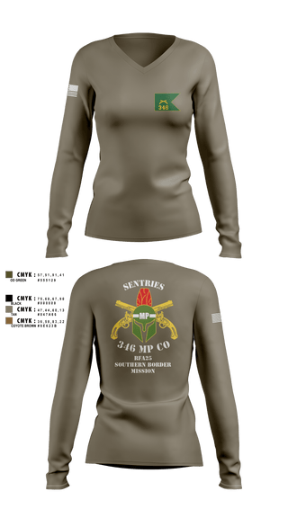 Womens Long Sleeve Vneck Shirt, 346 MP CO, , Teamtime, Team time, sublimation, custom sports apparel, team uniforms, spirit wear, spiritwear, sports uniforms, custom shirts, team store, custom team store, fundraiser sports, apparel fundraiser