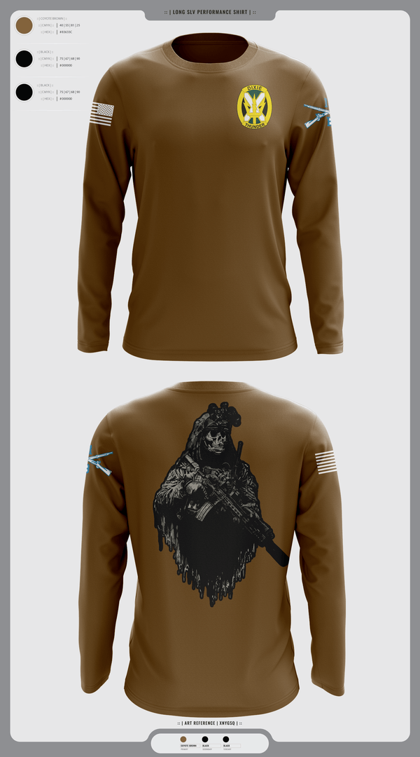 Long Sleeve Performance Shirt, Charlie Company, National Guard, Teamtime, Team time, sublimation, custom sports apparel, team uniforms, spirit wear, spiritwear, sports uniforms, custom shirts, team store, custom team store, fundraiser sports, apparel fundraiser