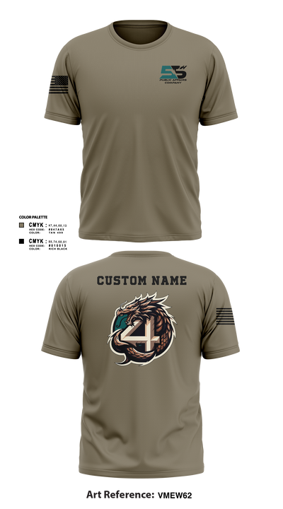 55th COMCAM 4th PLT 68871269 Short Sleeve Performance Shirt - 100