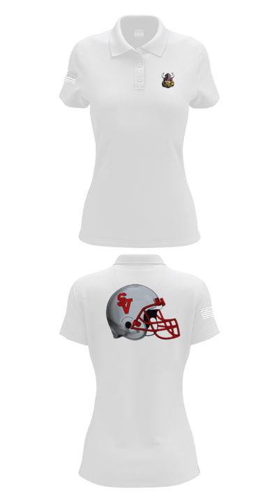 Symmes Valley Vikings 12457459 Women's Short Sleeve Performance Polo  - 17