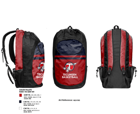 Gear Bag, Tecumseh High School Basketball, Women's Basketball, Teamtime, Team time, sublimation, custom sports apparel, team uniforms, spirit wear, spiritwear, sports uniforms, custom shirts, team store, custom team store, fundraiser sports, apparel fundraiser