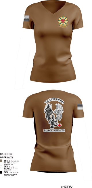 Womens Short Sleeve Vneck Shirt, 745th Forward Resuscitative Surgical Detachment, Army, Teamtime, Team time, sublimation, custom sports apparel, team uniforms, spirit wear, spiritwear, sports uniforms, custom shirts, team store, custom team store, fundraiser sports, apparel fundraiser