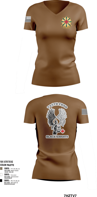 745th Forward Resuscitative Surgical Detachment 78868461 Women's Short Sleeve V-neck Shirt - 11