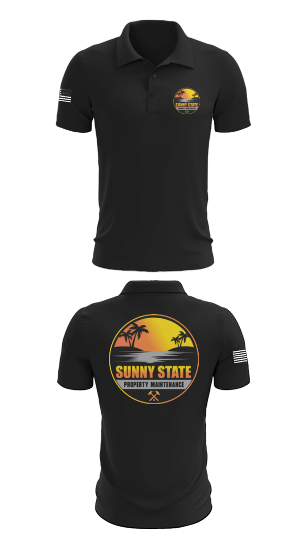 Short Sleeve Performance Polo, Sunny State Property Maintenance, , Teamtime, Team time, sublimation, custom sports apparel, team uniforms, spirit wear, spiritwear, sports uniforms, custom shirts, team store, custom team store, fundraiser sports, apparel fundraiser