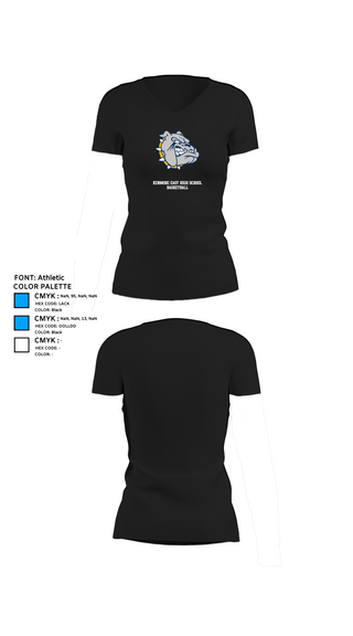 Womens Short Sleeve Vneck Shirt, Kenmore East High School Basketball, Men's Basketball, Teamtime, Team time, sublimation, custom sports apparel, team uniforms, spirit wear, spiritwear, sports uniforms, custom shirts, team store, custom team store, fundraiser sports, apparel fundraiser