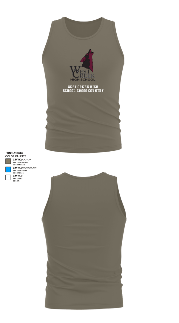 Tank Top, West Creek High School Cross Country, Cross Country, Teamtime, Team time, sublimation, custom sports apparel, team uniforms, spirit wear, spiritwear, sports uniforms, custom shirts, team store, custom team store, fundraiser sports, apparel fundraiser