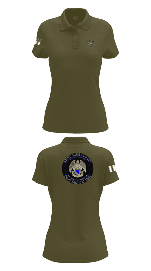 Womens Short Sleeve Performance Polo, Drug Tactical Unit, , Teamtime, Team time, sublimation, custom sports apparel, team uniforms, spirit wear, spiritwear, sports uniforms, custom shirts, team store, custom team store, fundraiser sports, apparel fundraiser