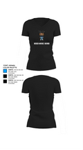Rider Music Sound 19997643 Women's Short Sleeve V-neck Shirt - 37