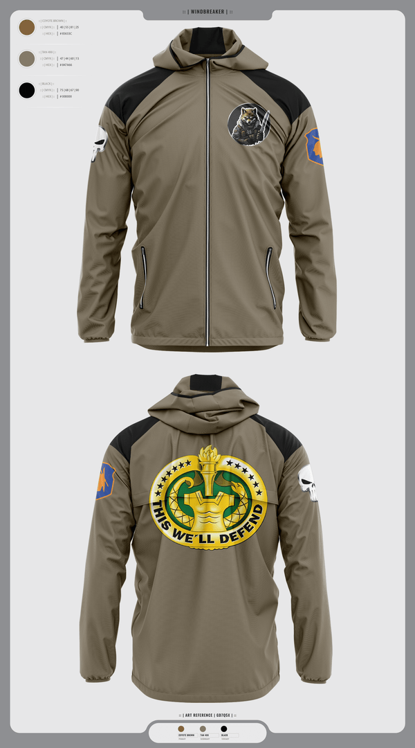 Windbreaker, Fox Co., Army, Teamtime, Team time, sublimation, custom sports apparel, team uniforms, spirit wear, spiritwear, sports uniforms, custom shirts, team store, custom team store, fundraiser sports, apparel fundraiser