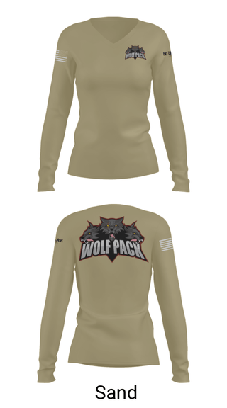 Women's Long Sleeve Vneck Shirt, 501st BSB, Army, Teamtime, Team time, sublimation, custom sports apparel, team uniforms, spirit wear, spiritwear, sports uniforms, custom shirts, team store, custom team store, fundraiser sports, apparel fundraiser