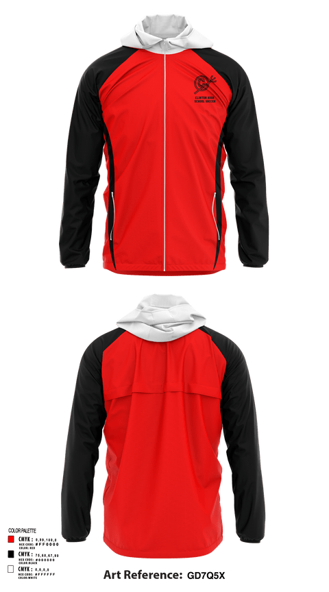 Windbreaker, Clinton High School Soccer, Men's Soccer, Teamtime, Team time, sublimation, custom sports apparel, team uniforms, spirit wear, spiritwear, sports uniforms, custom shirts, team store, custom team store, fundraiser sports, apparel fundraiser