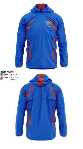 Windbreaker, Warren Central High School Cheer, Cheer, Teamtime, Team time, sublimation, custom sports apparel, team uniforms, spirit wear, spiritwear, sports uniforms, custom shirts, team store, custom team store, fundraiser sports, apparel fundraiser