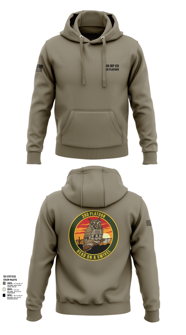Hoodie, 346 MP CO 3rd Platoon, Army, Teamtime, Team time, sublimation, custom sports apparel, team uniforms, spirit wear, spiritwear, sports uniforms, custom shirts, team store, custom team store, fundraiser sports, apparel fundraiser