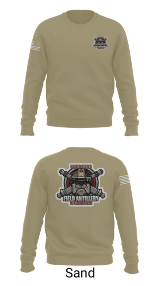Crew Neck Sweatshirt, Bravo Battery, Army, Teamtime, Team time, sublimation, custom sports apparel, team uniforms, spirit wear, spiritwear, sports uniforms, custom shirts, team store, custom team store, fundraiser sports, apparel fundraiser