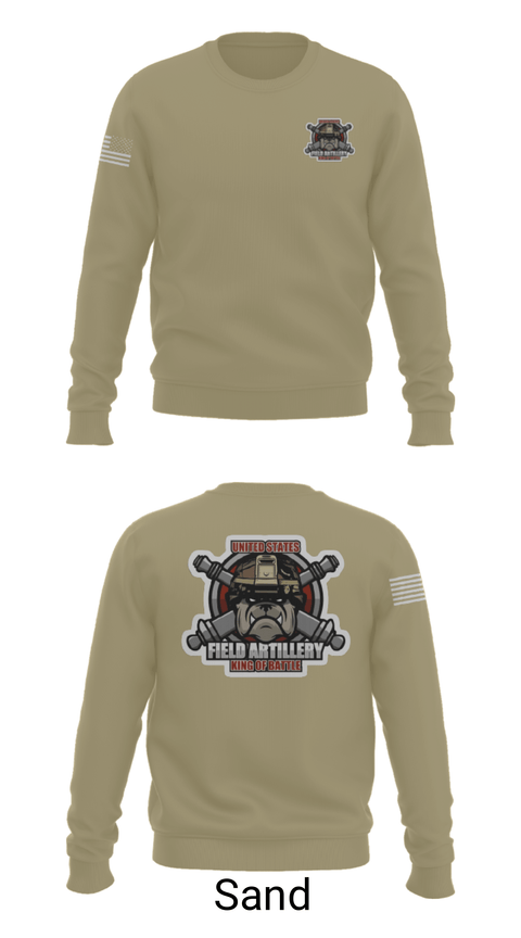 Crew Neck Sweatshirt, Bravo Battery, Army, Teamtime, Team time, sublimation, custom sports apparel, team uniforms, spirit wear, spiritwear, sports uniforms, custom shirts, team store, custom team store, fundraiser sports, apparel fundraiser