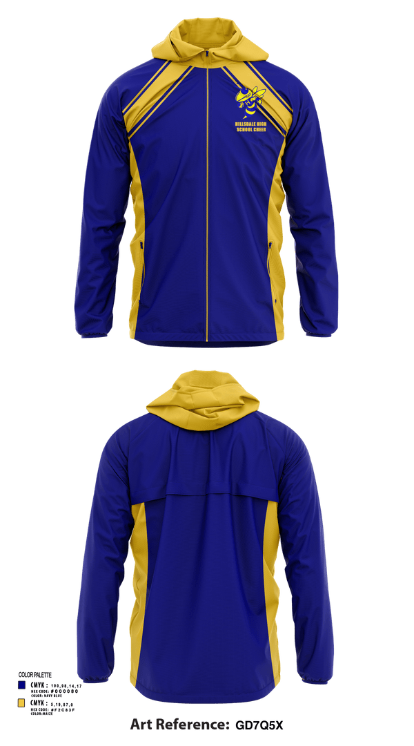 Windbreaker, Hillsdale High School Cheer, Cheer, Teamtime, Team time, sublimation, custom sports apparel, team uniforms, spirit wear, spiritwear, sports uniforms, custom shirts, team store, custom team store, fundraiser sports, apparel fundraiser