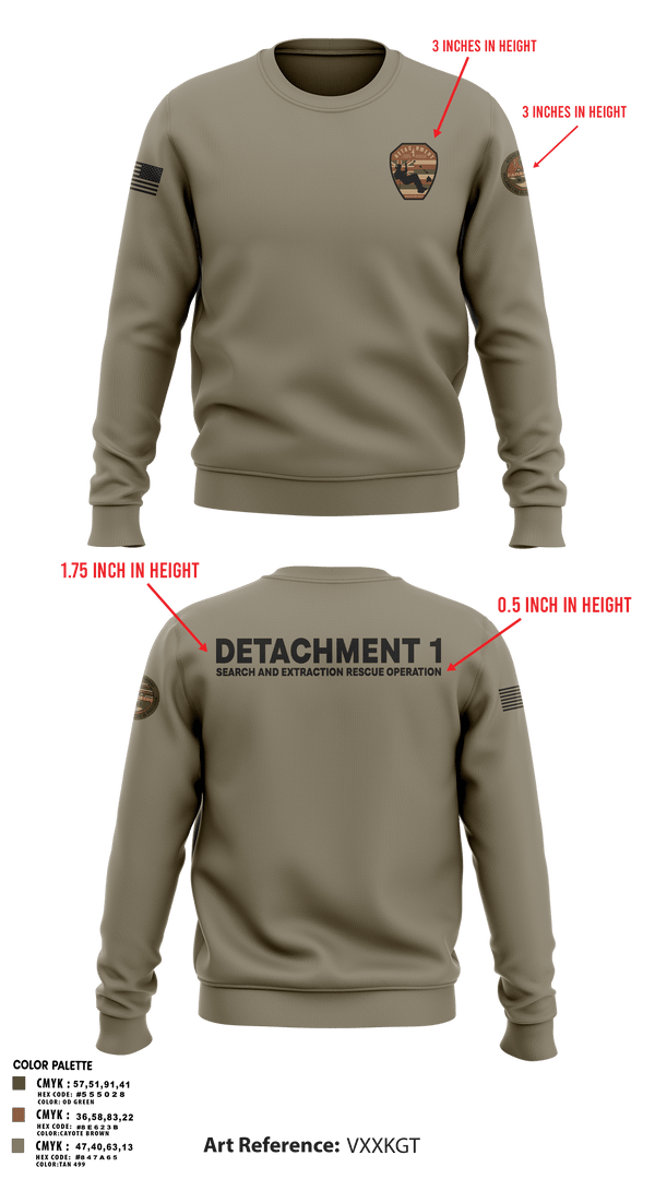 Crew Neck Sweatshirt, Detachment 1, Air Force, Teamtime, Team time, sublimation, custom sports apparel, team uniforms, spirit wear, spiritwear, sports uniforms, custom shirts, team store, custom team store, fundraiser sports, apparel fundraiser