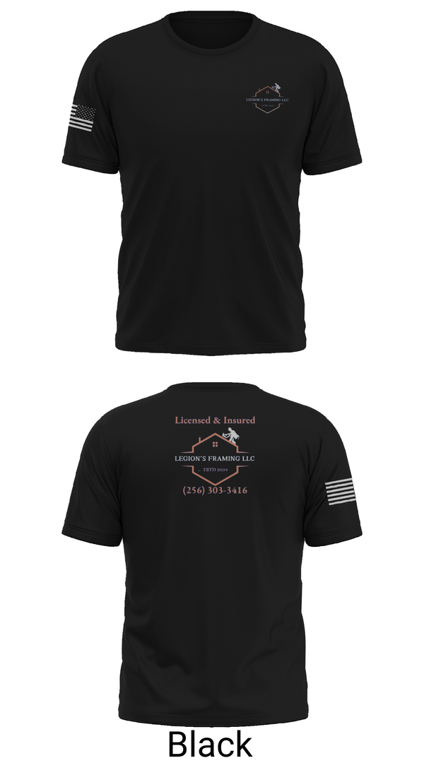 Old School Cotton Feel Shirt, LEGION'S FRAMING LLC, , Teamtime, Team time, sublimation, custom sports apparel, team uniforms, spirit wear, spiritwear, sports uniforms, custom shirts, team store, custom team store, fundraiser sports, apparel fundraiser