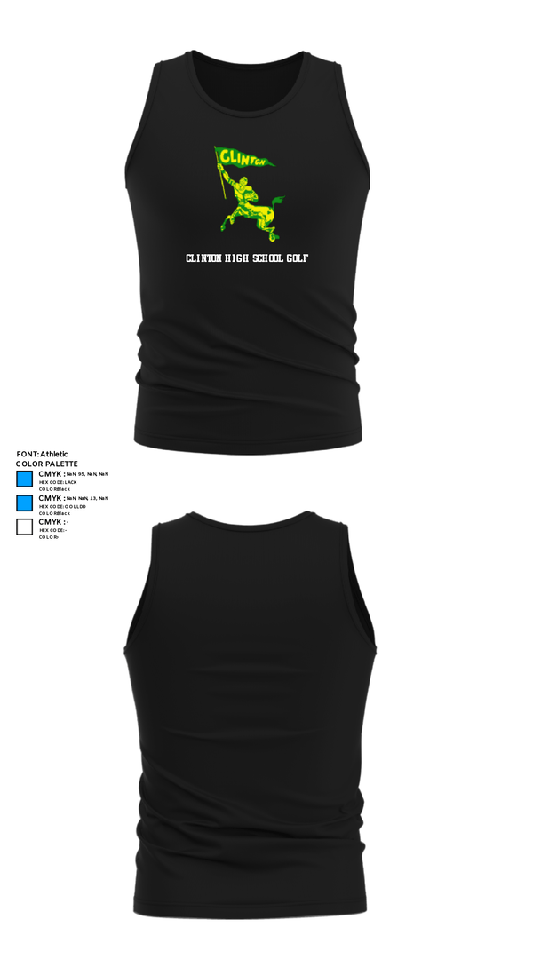 Tank Top, Clinton High School Golf, Golf, Teamtime, Team time, sublimation, custom sports apparel, team uniforms, spirit wear, spiritwear, sports uniforms, custom shirts, team store, custom team store, fundraiser sports, apparel fundraiser
