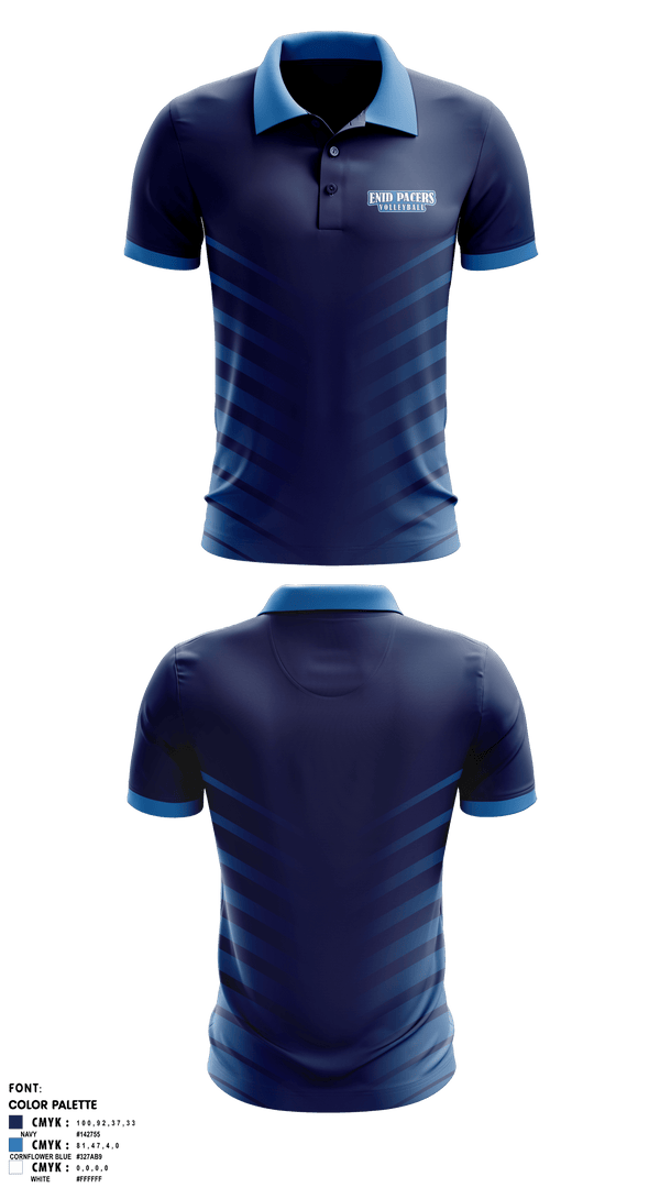 Short Sleeve Performance Polo, Enid Pacers, Women's Volleyball, Teamtime, Team time, sublimation, custom sports apparel, team uniforms, spirit wear, spiritwear, sports uniforms, custom shirts, team store, custom team store, fundraiser sports, apparel fundraiser