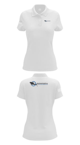 Women's Short Sleeve Performance Polo, Tauchwerkstatt.eu, , Teamtime, Team time, sublimation, custom sports apparel, team uniforms, spirit wear, spiritwear, sports uniforms, custom shirts, team store, custom team store, fundraiser sports, apparel fundraiser